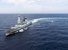 No-one can slay the Dragon! Royal Navy warship simulates avoiding incoming missiles after it was deployed to Cyprus to defend against Iranian attacks