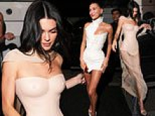 Kendall Jenner embraces the 'fake nipple' theme as BFF Hailey Bieber changes into a sexy minidress to lead the A-list glamour at Met Gala afterparties with Margot Robbie, Sabrina Carpenter and Katy Perry