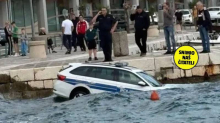 VIDEO Policijski auto u Senju završio u moru: Policajac išao u obilazak pa zaboravio ručnu...