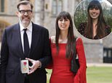 Meet Richard Osman's high-achieving daughter Ruby: Oxford graduate and entrepreneur, 28, works at the Tony Blair Institute - as she makes her first public appearance with her dad to collect his OBE