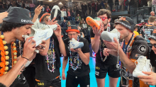 Volleyball: Bier aus Schuhen: BR Volleys feiern zehnten Titel in Serie