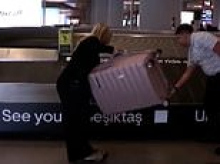 Moment young British couple are caught by Turkish customs with 19 kilograms of marijuana in their suitcase while flying from Thailand to London