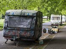 Dozens of vehicles in Britain's 'van dweller capital' are left abandoned as council finally carries out crackdown evictions