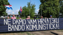 FOTO/VIDEO Branitelji stigli na Trnjanske kresove. Okupljeni vikali: 'Malo vas je ustaše!'