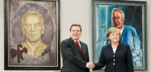 Kanzler-Galerie: Angela Merkel und Olaf Scholz zögern mit ihren Porträts