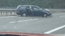 VIDEO Automobil sletio s ceste na A1, dvolje ljudi je ozlijeđeno