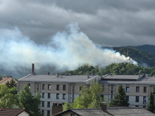 Na grajskem hribu v Celju izbruhnil požar