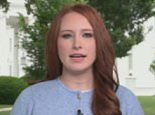 Karoline Leavitt's glamorous stand-in tries to defend Trump's wild new 51st state plan... with a masterclass in saying nothing