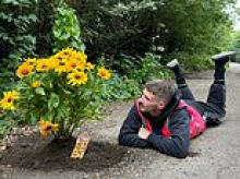 Meet the 'vigilante' landscaper fighting potholes... one flower at a time