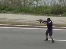 Crazed gunman opens fire on cars in terrifying attack on busy Massachusetts road after being freed from jail for the SAME crime