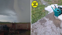 VIDEO Tuča jutros pogodila Vinkovce, uz obilnu kišu past će snijeg. Naglo pada temperatura