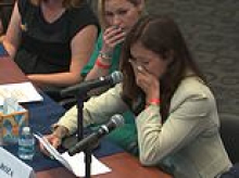 Harrowing moment Epstein rape victim breaks down in tears as she reveals his revolting boast