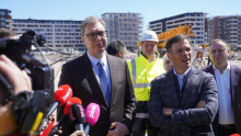 PREDSEDNIK ALEKSANDAR VUČIĆ NA GRADILIŠTU 