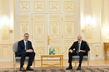 VUČIĆ I ALIJEV POTVRDILI STRATEŠKO PARTNERSTVO Energetika, investicije i zajednički razvojni projekti u središtu saradnje Srbije i Azerbejdžana