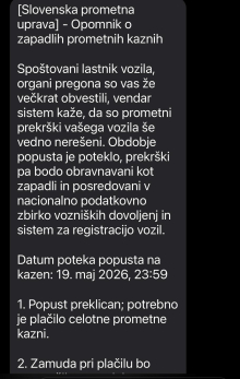 Ministrstvo svari pred lažnimi sporočili v imenu nacionalnega centra za upravljanje prometa