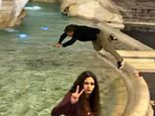 Tourist sparks fury in Italy after diving into Rome's ancient Trevi Fountain