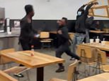 Ritzy DC neighborhood stunned by huge teen brawl in Chipotle that saw feral youngsters toss heavy furniture across restaurant