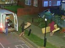 Moment flip flop fly-tippers are caught red-handed on CCTV dumping rubbish in residential street as they are fined £2,300
