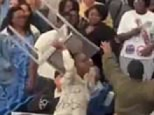 Graduation ceremony turns into a massive fist fight as two families brawl in amphitheater leading to three arrests