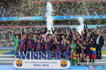 Nogometašice Barcelone četrtič najboljše v Evropi