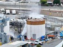 Toxic chemical tank on the brink of exploding has a CRACK in it emergency response crews find as schools closed and 50,000 residents evacuated from danger zone
