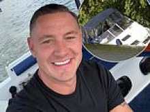 Ex-owner of a 33ft boat crashed by Sid Owen 20 minutes after being handed the keys laughs off the ex-EastEnders star's claims about a 'dodgy fan belt' - and says he caused the vessel to sink
