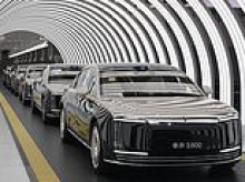 China's answer to the Rolls-Royce: Self-parking, £130,000 18ft-long beast is packed with gadgets, a 40-inch screen and gold trim