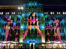 Chaos at Sydney's Vivid festival: Drones rain from the sky as sexualised display at family event sparks fury