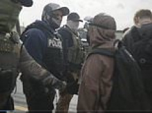 Chaos outside ICE detention center where hundreds of migrants are on hunger strike as protesters storm facility and senator is pepper-sprayed