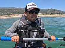 Filmmaker gets too close for comfort as great white shark BITES his camera while swimming in California waters