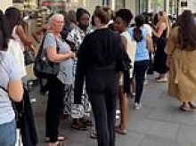 Thousands of eager shoppers CAMP on London high street in the hopes of snapping up second hand Birkin, Chanel and Louis Vuitton bags