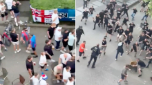 Conference-League-Finale: Englische gegen spanische Fans – Video zeigt Randale in Leipzig