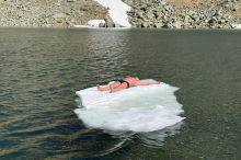 Trotz Hitzewelle wurde in Kärnten zwischen Eisschollen gebadet