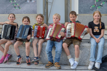 In der Innenstadt: Akkordeonmusik sorgte für besondere Atmosphäre