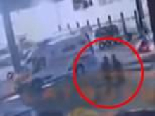 Mystery as large group of men emerge from manhole into middle of busy Brooklyn street as police place area in lockdown