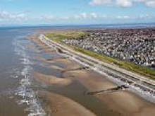 Woman dies and man is left fighting for his life after they got into difficulty in the sea 'while trying to rescue pet dog'