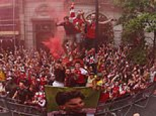 Man stabbed near Emirates Stadium shortly after Arsenal's Premier League title parade, police confirm - with 16 arrests made during celebrations
