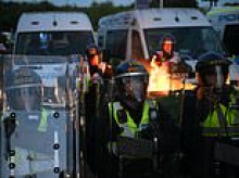 Southampton rioter, 44, locked up after admitting pushing bin at police and having dog lead with a clip around his neck