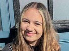 Student, 22, sobs as she denies being 'groggy' when she hit and killed dog walker on 'well-lit' road hours after flying home from Florida