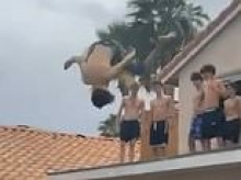 Reckless teen who lost his ear after drunkenly flipping into a pool at 'senior skip day' party SUES the parents who hosted