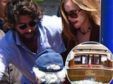 Emma Watson boards a water taxi named Diva with her billionaire boyfriend Gonzalo Hevia Bailleres as the couple enjoy a trip to Venice
