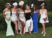 They've got that Friday feeling! Epsom Derby revellers dress to impress in thigh-skimming frocks and plunging necklines as they join stars like Lottie Moss and Charlotte Hawkins at Ladies Day