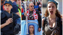 FOTO Klečavci molili na Trgu, a prosvjednice im poručile: 'Mi nismo krive za vaše grijehe...'