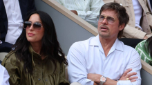 Brad Pitt bei den French Open in Paris: Mit Partnerin Ines de Ramon beim Damenfinale