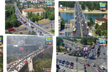 PLAVI MOST I AUTOKOMANDA KRCATI, DUGE KOLONE NA BRANKOVOM: Gužva u smeru za Novi Beograd, Gazela prohodna (FOTO)