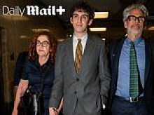 Shame-faced literary dynasty in court to watch heir, 23, get slap on the wrist for choking woman during sex after rape charge was dropped
