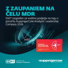 ESET razglašen za vodilno podjetje na trgu za MDR