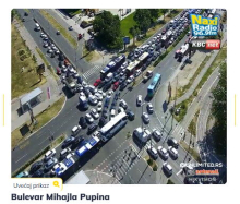 OPŠTI KRKLJANAC U NOVOM BEOGRADU KOD UŠĆA, SVE STOJI! KOLONE ZA GRAD OD PALATE SRBIJA! Brankov i Gazela mile, a na Autokomandi gužve skoro da i nema! (FOTO)