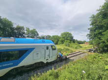 V Ljubljani trčenje vlaka in osebnega avtomobila