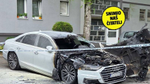 U Zagrebu usred noći izgorio Audi A8, policija otkrila: Polili su ga zapaljivom tekućinom!